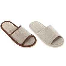 Новинка; домашние тапочки из натурального льна; домашняя обувь; бесшумные тапочки; сезон лето; мужские сандалии; тапочки на нескользящей подошве