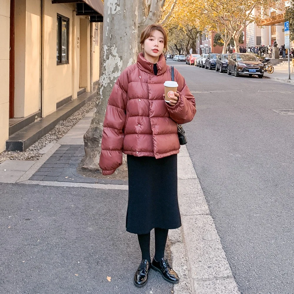 

Photo Shoot Amount of Running-Small Cotton Coat 2019 Winter New Style WOMEN'S Dress Retro Laziness-Style Short down Coat Cotton