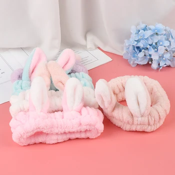 

Cute Big Rabbit ears Comfortable Wash Face Bathe Hair Holder Elastic Headband Girl Hairbands Hair Accessories Baby headdress