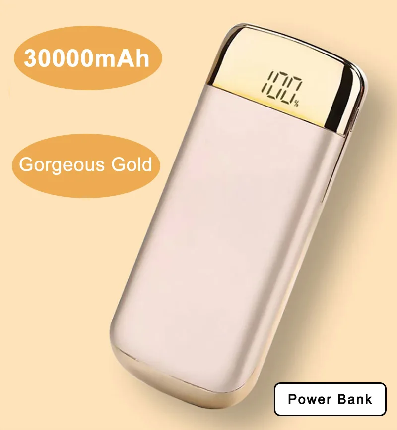 Внешний аккумулятор 20000 мАч внешний 2 USB светодиодный портативный мобильный