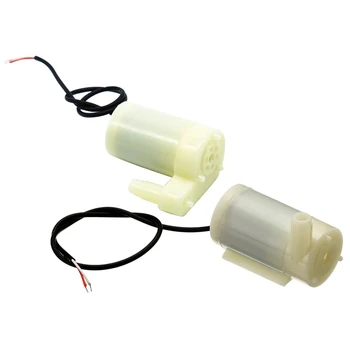 

2Pcs Mini Submersible Water Pump Dc 2.5-6V Low Noise Brushless Motor Pump 120L/H - Vertical & Horizontal