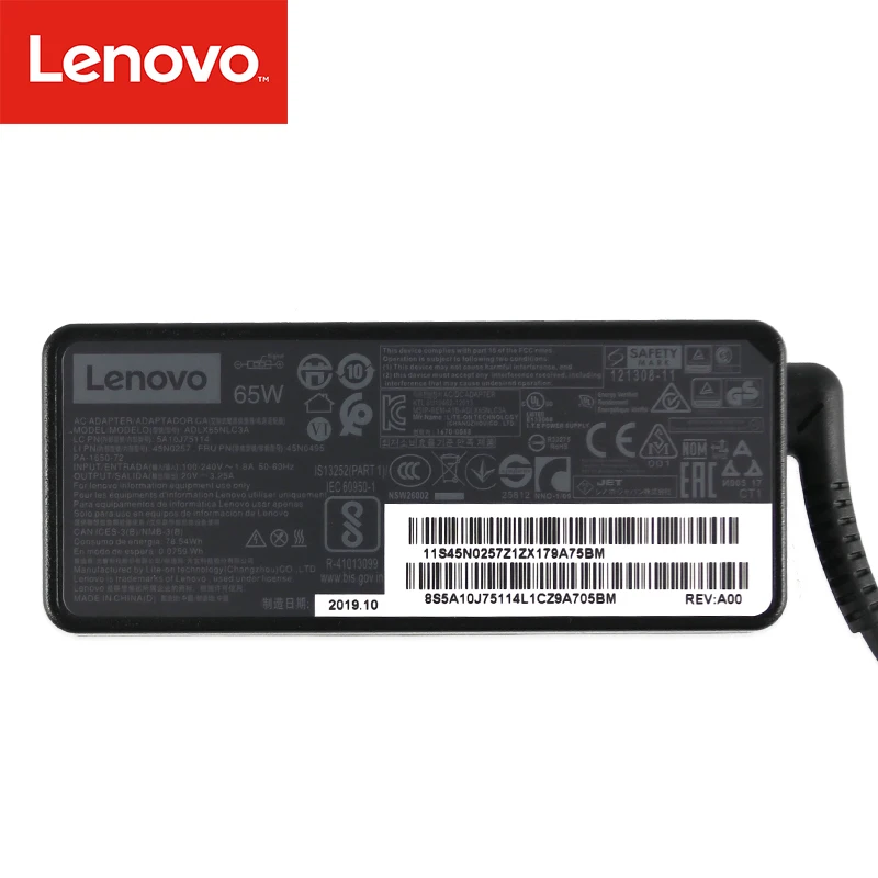 Ноутбук адаптер питания зарядное устройство для lenovo ThinkPad T460s X240 X260 E470 T450 G50 G50-80 G50-45 G50-30 T470 E42-80 65W
