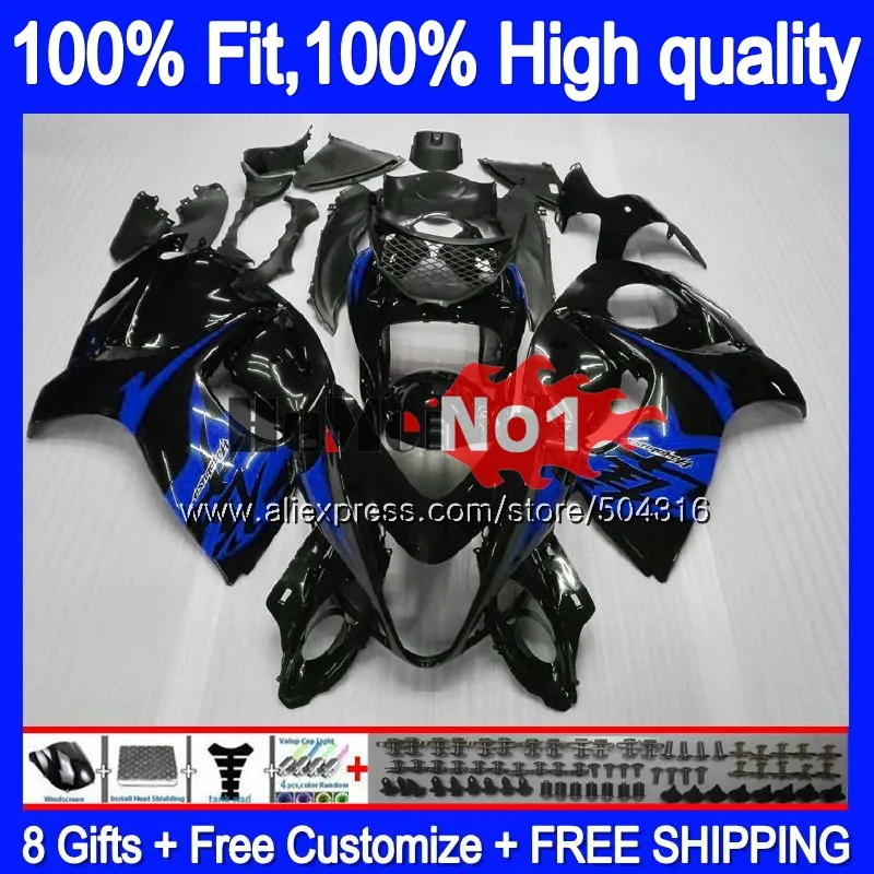 No. 1 Инъекции для SUZUKI GSXR-1300 GSXR 1300 Hayabusa 30MC. 70 цвет: черный, синий GSXR1300 2008 2013 08 13, 14, 15, 16 лет обтекатель - Цвет: No. 1
