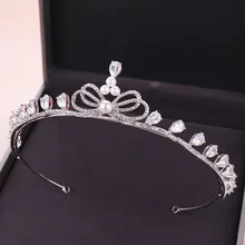 Mission Ming Crown Bride Zircon Bow Crown Princess Birthday Crown Headdress Bride Accessories