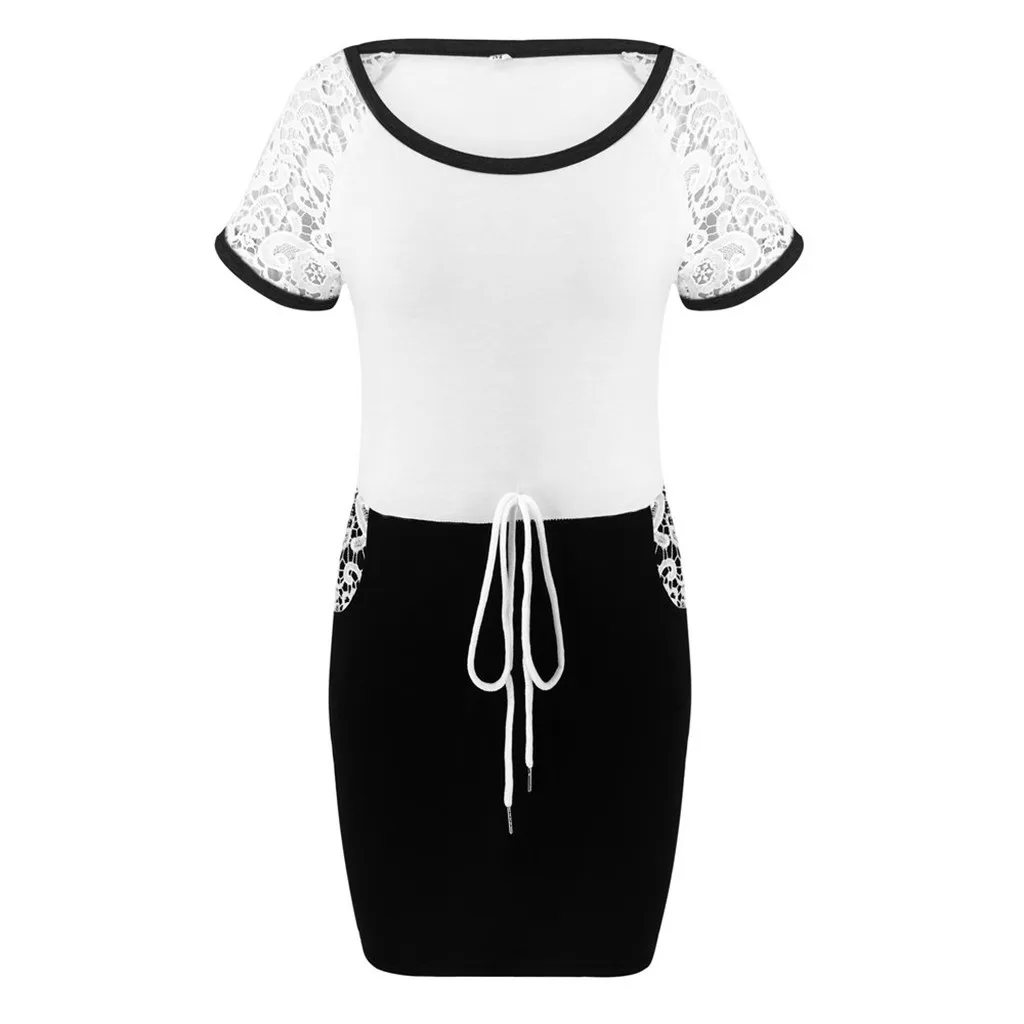 Новое поступление, женская одежда, vestidos, модное сексуальное платье с открытыми плечами, с коротким рукавом, Приталенное кружевное платье, vestidos de verano# C8