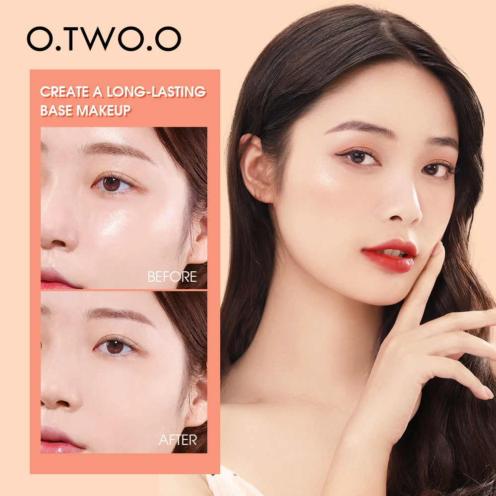 O.TWO.O Face Setting Powder Cushion Compact Powder Oil-Control 3 Colors Matte Smooth Finish Concealer Makeup Pressed Powder - Image 3