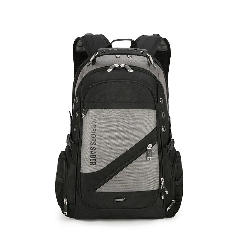Оксфорд школьные сумки mochila Швейцарский 17 дюймов Рюкзак Для Ноутбука Мужской usb зарядка Водонепроницаемый рюкзак для путешествий женский рюкзак мужской винтажный - Цвет: gray