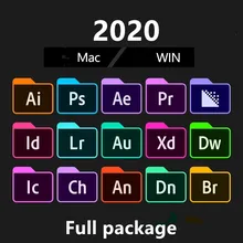 Conjunto completo de pacote de instalação de software 2020cc adobe creative all-in-one x64 multi-idioma win/mac