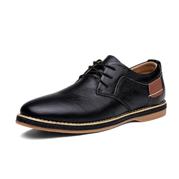 

FISH IN LO Men Oxford Genuine Leather Dress Shoes Brogue Flats Men Casual Moccasins Fashion Office Walking Footwear GY409