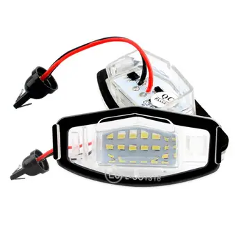 

2 Pcs Bright White 18 LED License Plate Light Lamp for Honda Civic City Legend Accord