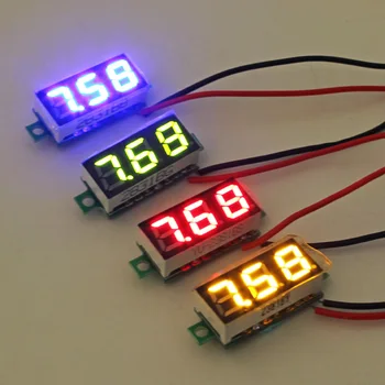 

Mini Digital Voltmeter Ammeter DC 100V 10A Voltmeter Current Meter Tester Blue+Red Dual LED Display Red Green Blue Yellow White