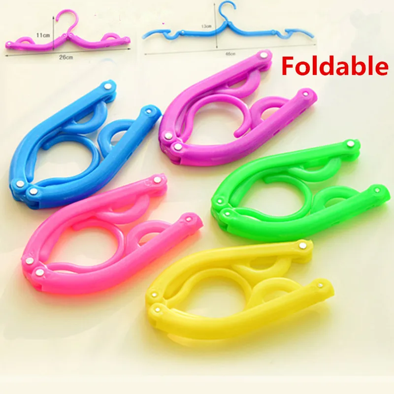 

Portable Travel Cloth Hanger Non-Slip Plastic Foldable Rack Drying Clothespin Trouser Hanger Foldable Travel Accessories