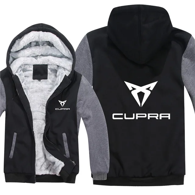 Новые толстовки с капюшоном Cupra, зимняя утепленная мужская куртка, унисекс, повседневная шерстяная флисовая куртка с капюшоном и логотипом автомобиля, толстовки, пуловер, одежда - Цвет: 2