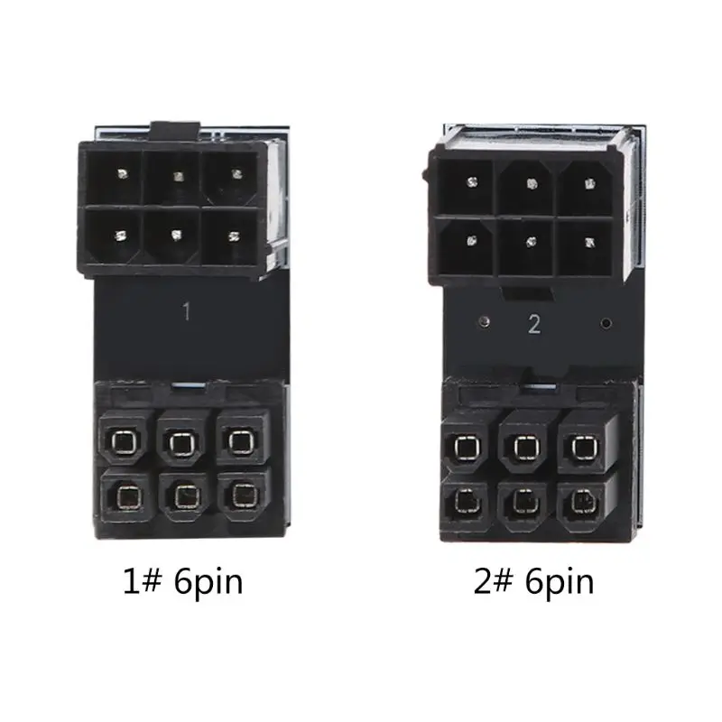 

A TX 6pin Male 180 Degree Angled to 6Pin Female Power Adapter for Graphics cable