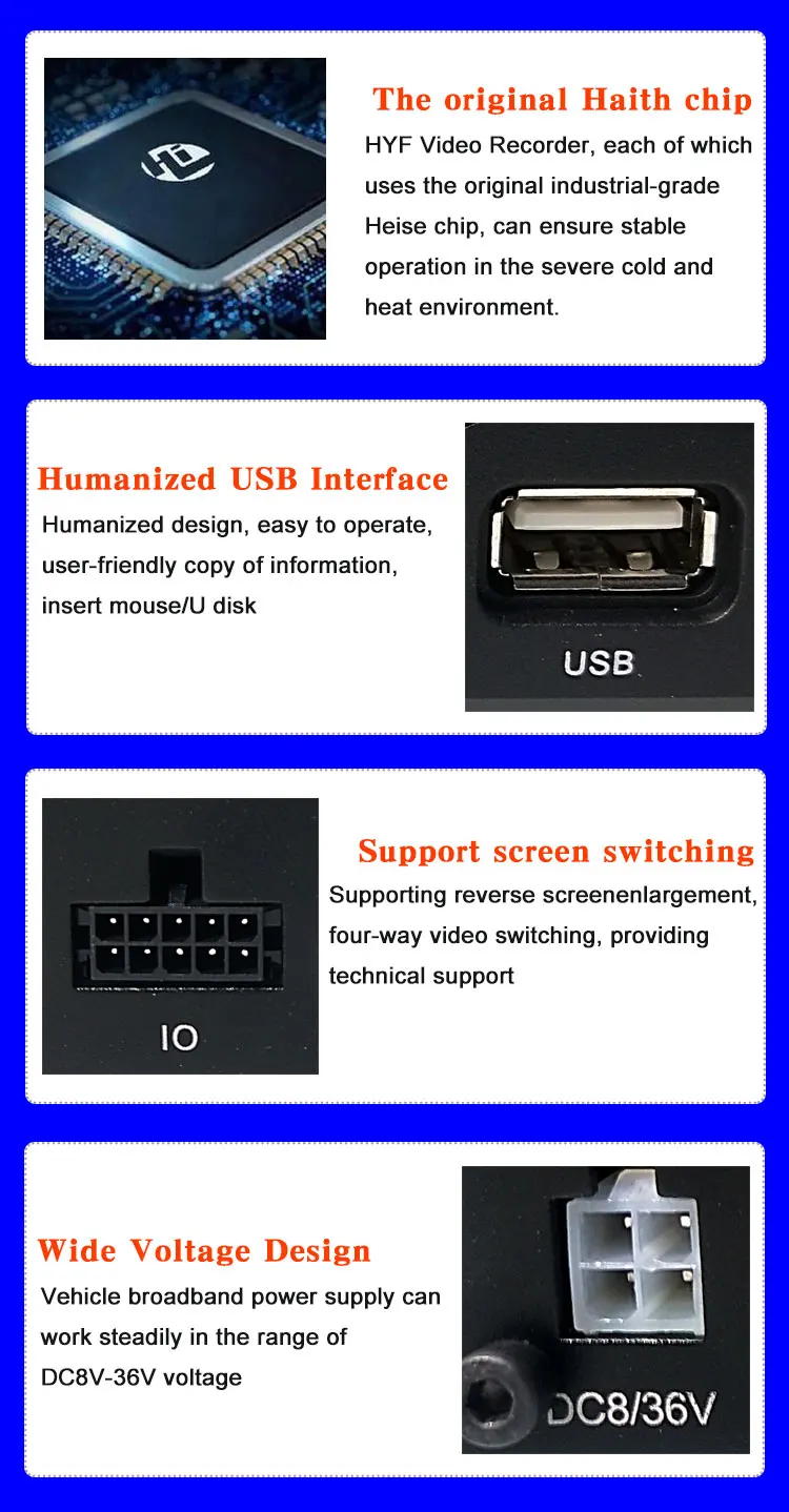 HYFMDVR видеорегистратор Мобильный-Dvr грузовик AHD 1080P 4CH жесткий диск автобус
