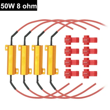 

4x 50W 8ohm High Power Load Resistor Decoder LED Bulb Turn Signal Blinker Flash Flicker