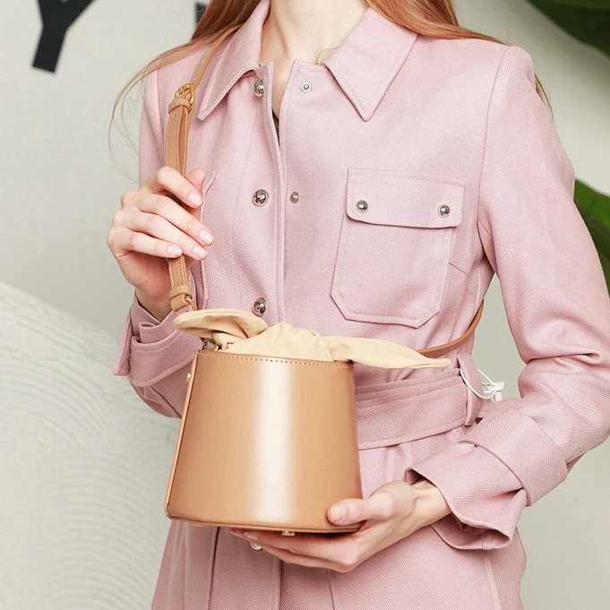 Burminsa цилиндрические маленькие сумки из натуральной кожи для женщин дизайнерские