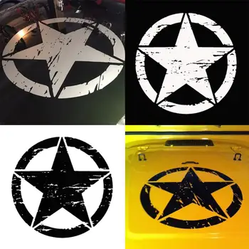 Army Star Hood Off Road Graphic Decal for Jeep 1