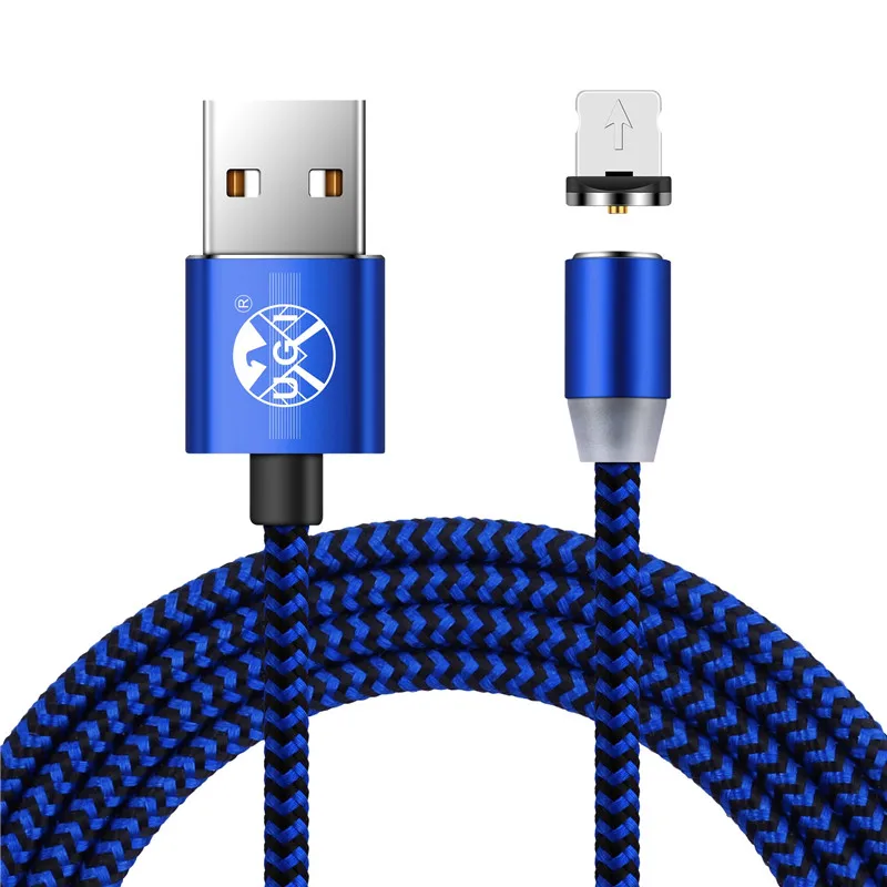 Супер магнит сильный USB кабель 1 м/2 м/3 м зарядный кабель для samsung Galaxy S8 Plus S7 Edge+ huawei Honor V8 V9 V10 Android iOS - Цвет: Blue IOS Cable