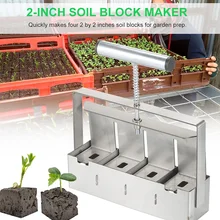 Blocking-Tool Soil-Block-Maker with Dibbles-Dibbers for Garden Prep 2-Inch Handheld
