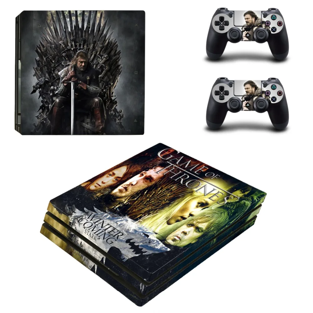 Игра престолов PS4 Pro наклейка Play station 4 наклейки для кожи наклейки для playstation 4 PS4 Pro консоль и контроллер Скины Виниловые - Цвет: Розовый