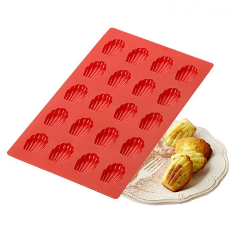 

Silicone Cake Mold 20 Cavity Shell Shape Cookie Mold Chocolate Kids Christmas Baking Mould Utensils Bakeware Decorating Tools