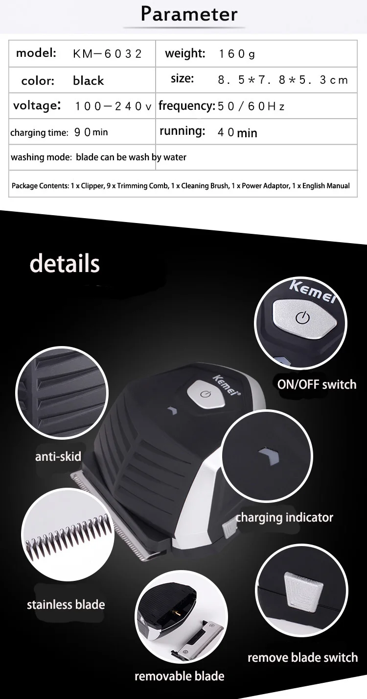 kemei hair trimmer (6)
