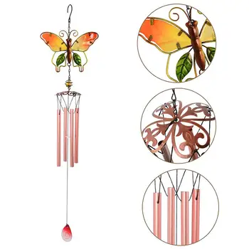 

Outdoor Living Wind Chimes Yard Garden Tubes Bells Handmade Butterfly Wind Chime Wall Hanging Home Decor Wind Chimes Dropship