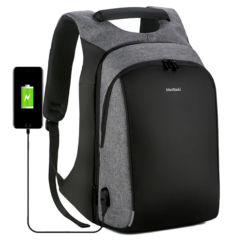 

New Style Men USB Smart Business Casual Laptop Backpack New Style Waterproof Single-shoulder Bag Backpack