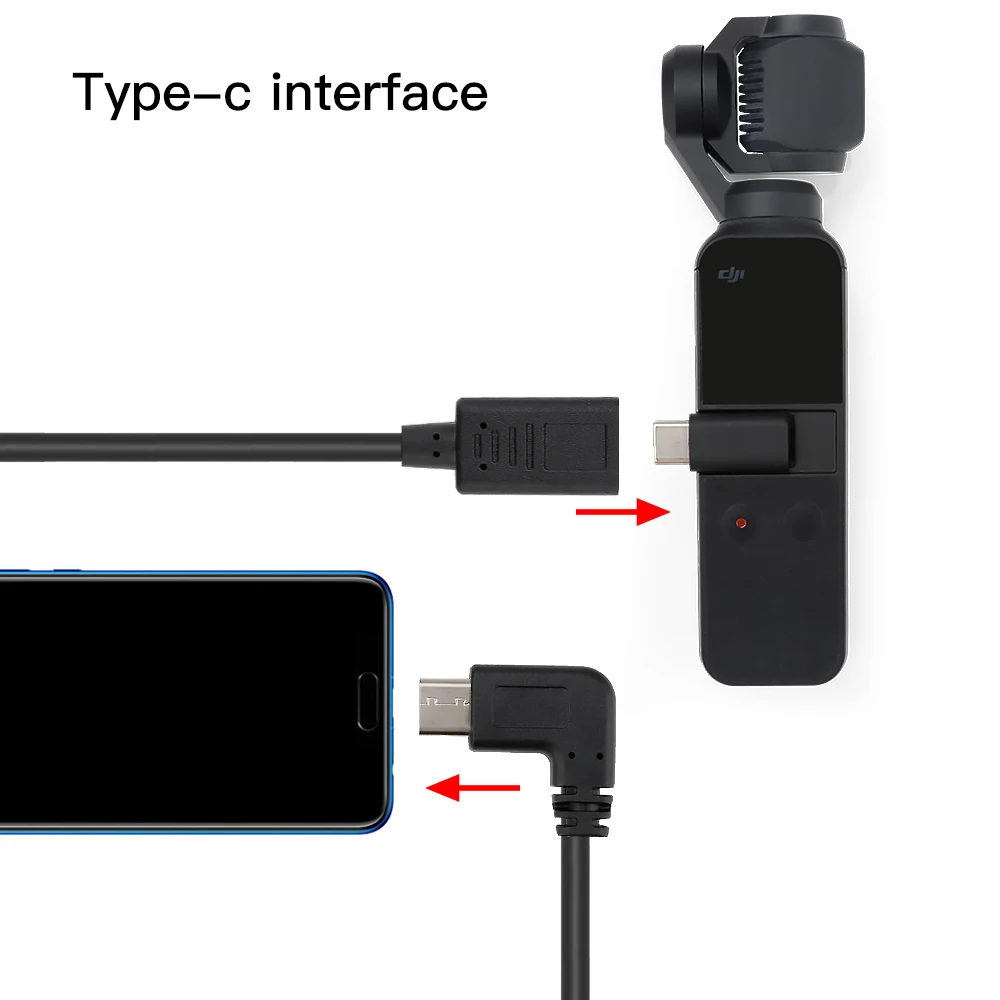 1 м OTG кабель гибкий удлинитель передачи данных адаптер iOS Micro-usb type-C стабилизатор подключен к телефону для DJI OSMO карманные аксессуары