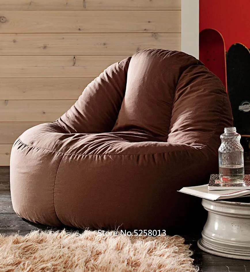 

waterproof New Bean Bag in Living Room luxury Magic Seat zac Shell Comfort Bean Bag Bed Cover Without Filler Outdoor Furniture