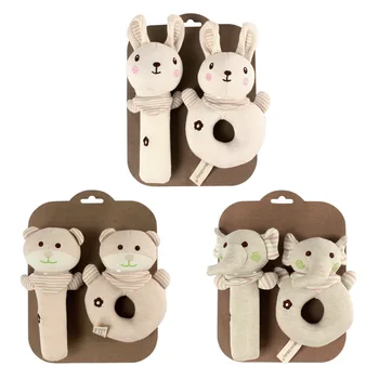 

Round hand stick set baby comfort hand toy cute animal rattle toy