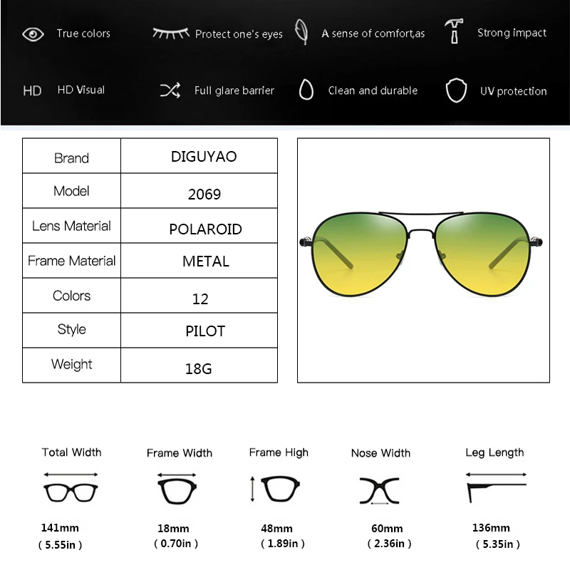 Дизайнерские мужские солнцезащитные очки, высокое качество, поляризационные очки хамелеон, женские очки, меняющие цвет, очки для вождения днем и ночью