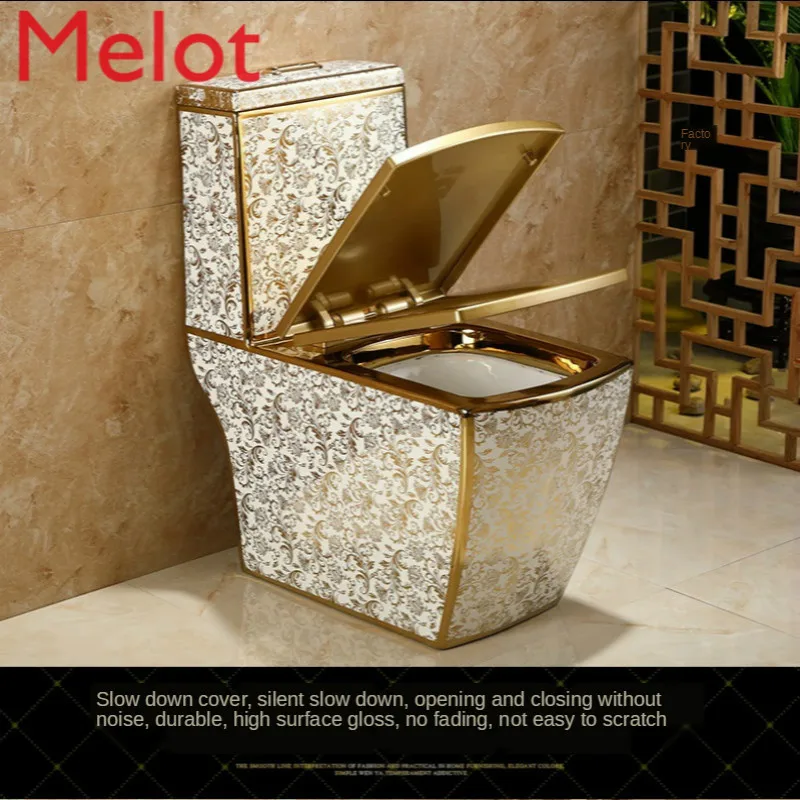 Bathroom Golden Color Wc Toilet Gold Plated Ceramic Toilet Gold Toilet
