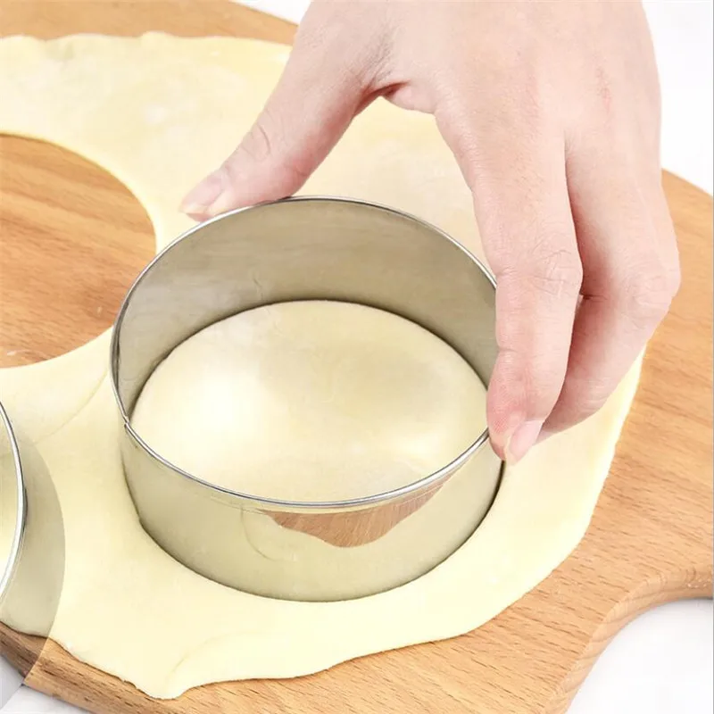 1pcs Stainless Steel Round Dumplings Molds Set Cutter Maker Cookie Pastry Wrapper Dough Cutting Tool Kitchen Gadgets Dumpling Maker