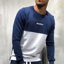 Весна и осень, мужской спортивный Повседневный стиль, свободный крой, длинный рукав