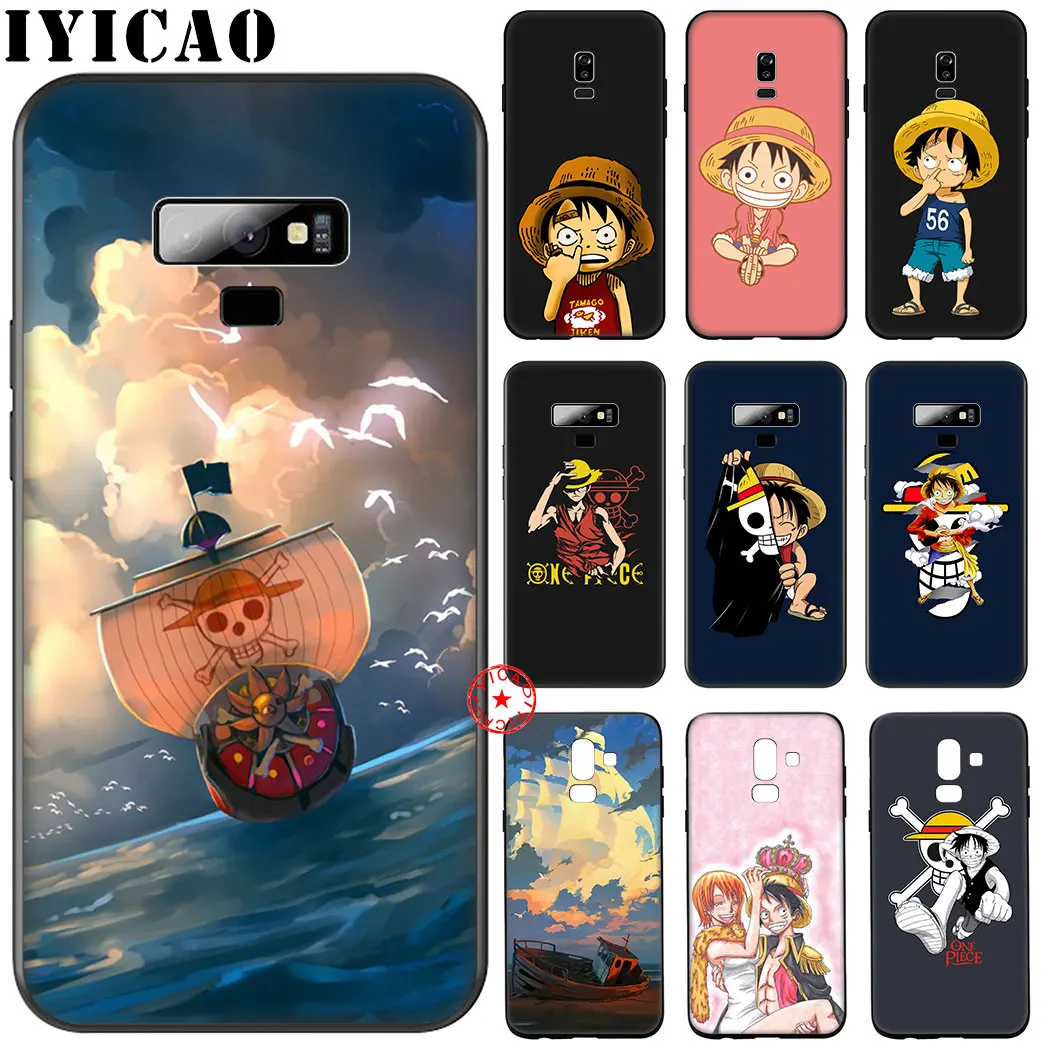 Luffy one piece черный мягкий силиконовый чехол для samsung Galaxy A70S A20E A2 J4 J6 Core Plus Prime J7 Duo J8 TPU |