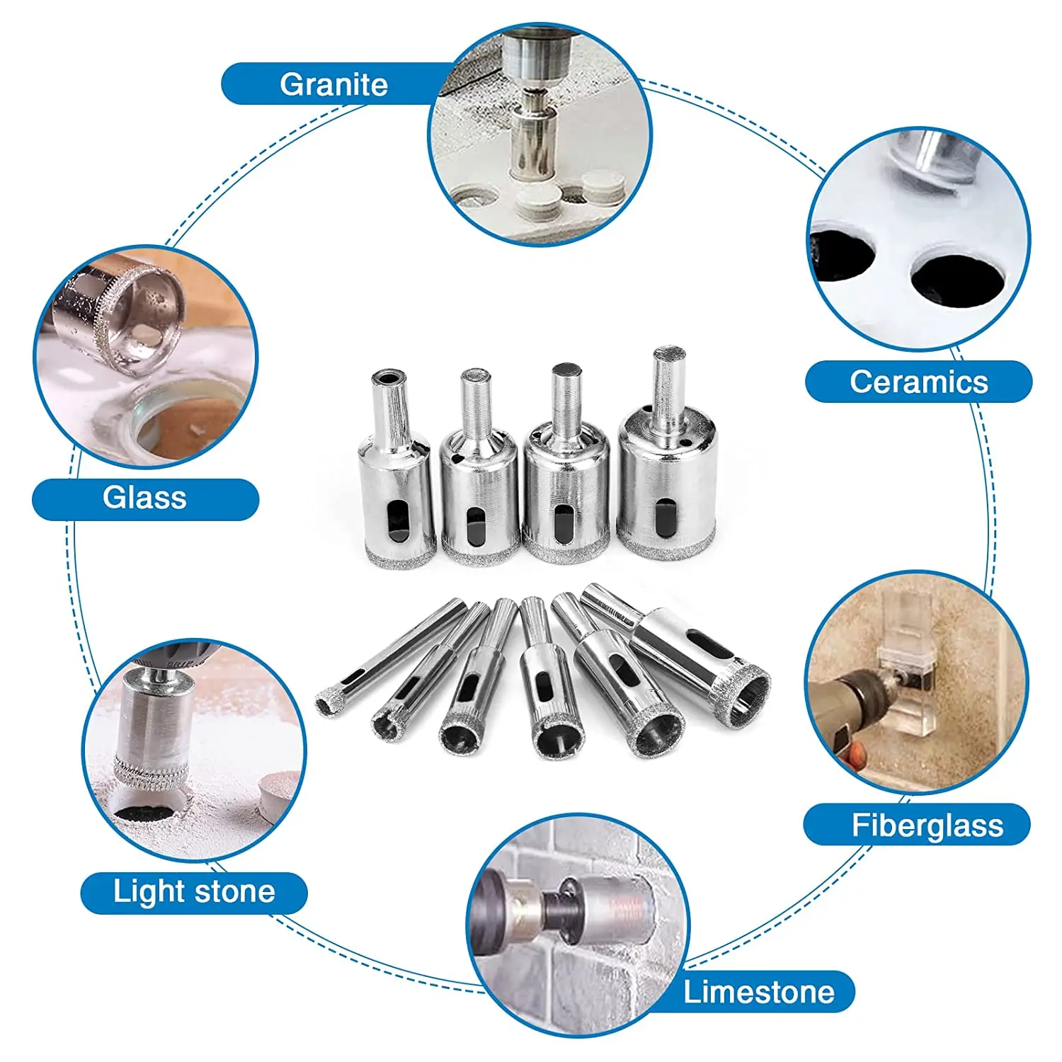 Рисунок 6 - Набор сверл алмазных диаметром 6-30 мм