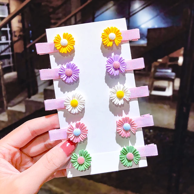 10PCS/Set New Girls Cute Cartoon Ice Cream Unicorn Hair Clips Kids Lovely Hairpins Headband Barrettes Fashion Hair Accessories 35