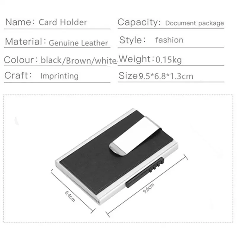 RFID Бумажник для защиты карт мужские и женские держатели ID унисекс металлический