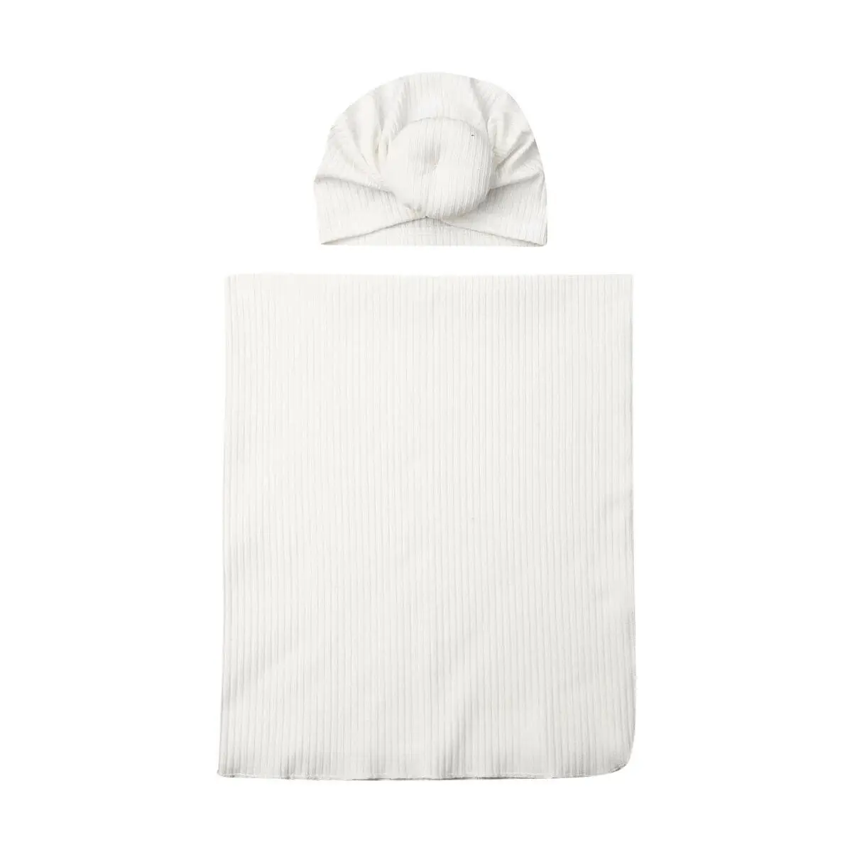 Брендовый комплект из 2 предметов для новорожденных мальчиков, плотное Одеяло пеленка для сна муслиновая пеленка - Цвет: Белый