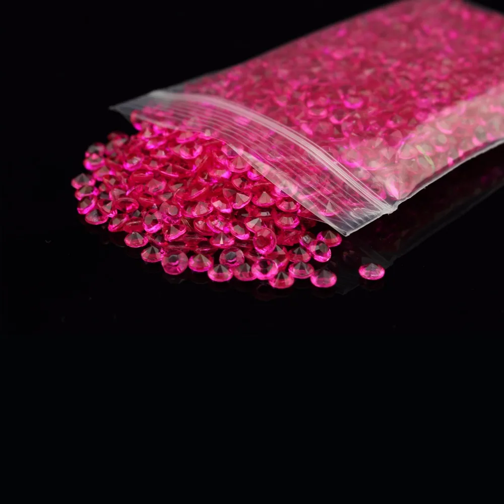 5000/лот 8 мм 2CT фуксия алмазное конфетти украшение свадебного стола