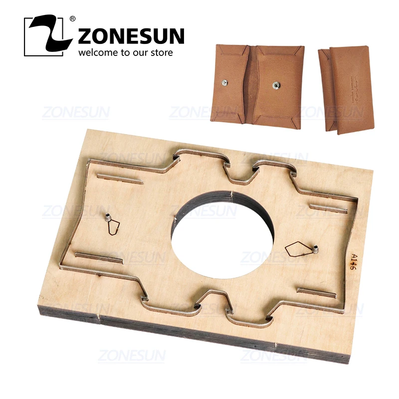 ZONESUN D7 Подгонянный кожаный Режущий инструмент для рукоделия Кошелек монет