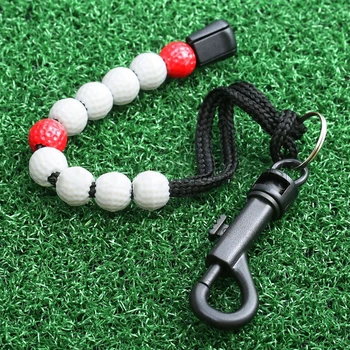 

Portable Counter Beads Golf Score Aid Chain With Clip Remenber Nylon Durable Professional Training Putt
