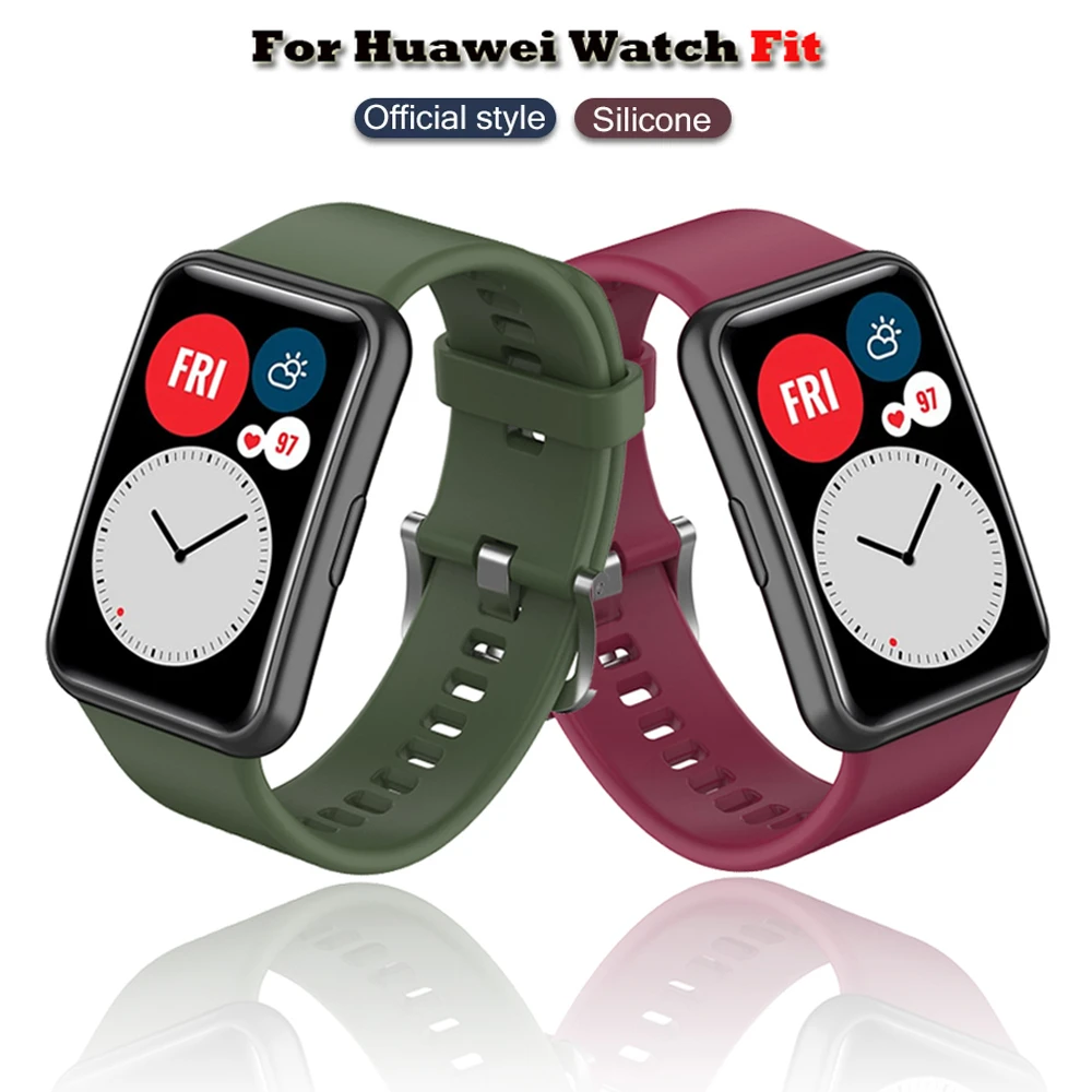

Ремешок сменный для Huawei Watch Fit, элегантный силиконовый браслет для Huawei Watch Fit