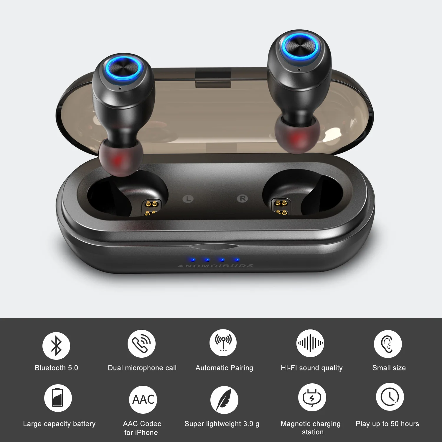 ip010 X Hifi Wireless headset Waterproof Bluetooth Earphones Touch Earbuds Noise Isolating Sport Haedsets for iphone xiaomi