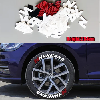 

8 sets/lot Car Tire Single Stickers Car Tuning Universal 3D Permanent PVC DIY Car Tire Lettering Kit Car Styling Sticker