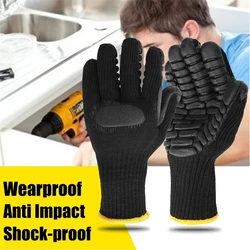 1 paire de gants de sécurité Anti vibrations pour le travail, perçage de jardin, protection industrielle mécanique résistante aux coupures et aux chocs 
