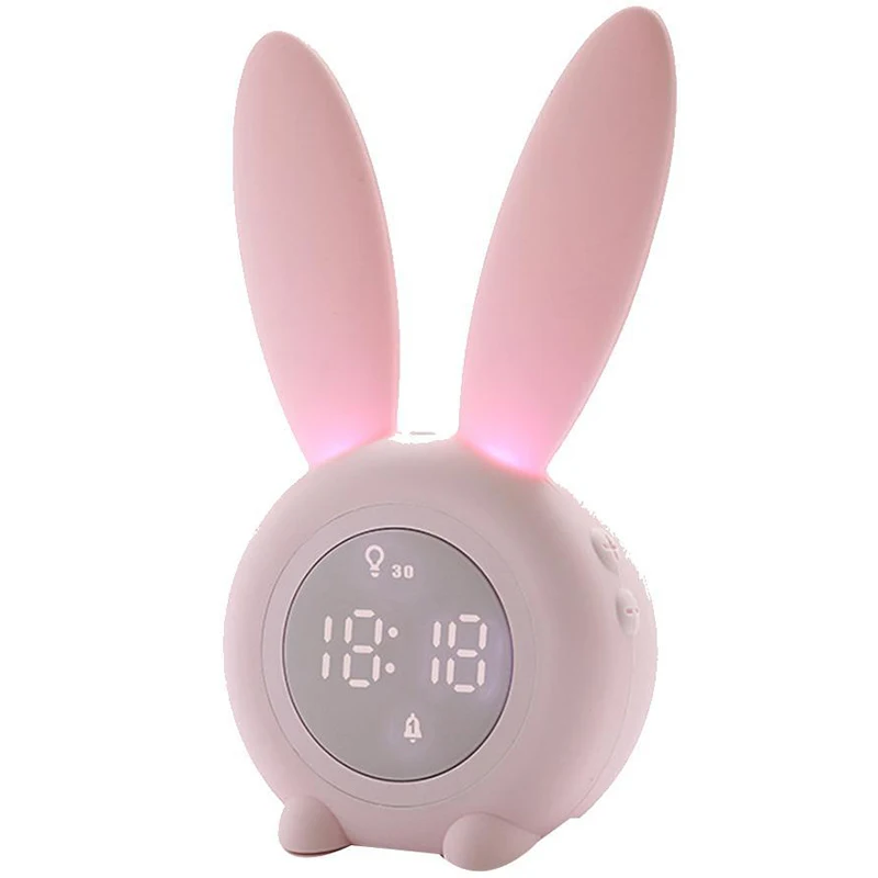 Hot New Cute Rabbit Digital Alarm Clock, Snooze Carto on Cute Rabbit