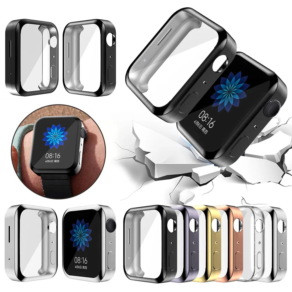 Funda protectora Pantalla de TPU blando para Xiaomi Mi Watch, Protector de banda inteligente antiarañazos, a prueba de golpes
